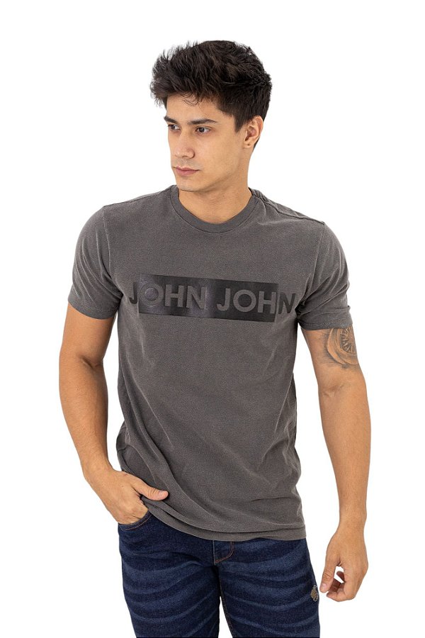 Camiseta Regular Fit John John Cinza.