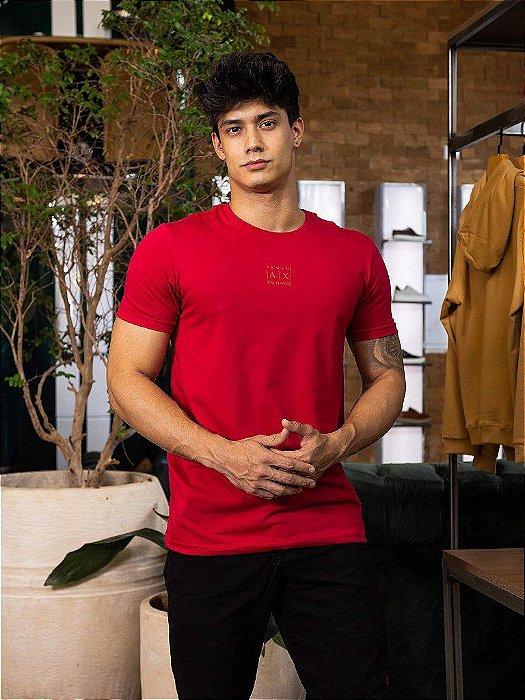 Camiseta AX Slim Fit Vermelho