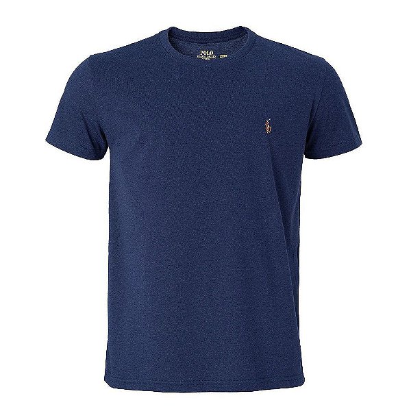 Camiseta RL Slim Fit Algodão Azul Marinho Tradicional - New Man Store