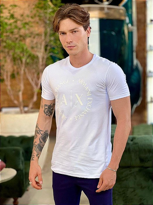 Camiseta AX Slim Fit Branco