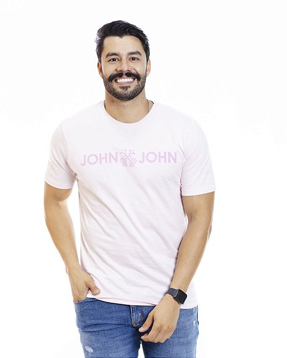 Camiseta JJ Rosa Claro