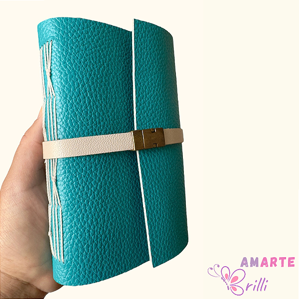 Caderno A6 – Sketchbook – Couro - fecho magnético