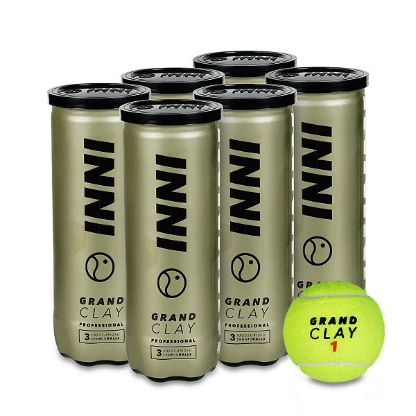 Bola de Tênis INNI Grand Clay - Pack com 6 Tubos
