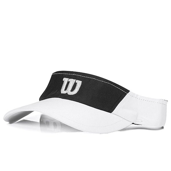 Viseira Wilson Ultra Logo Branca e Preto
