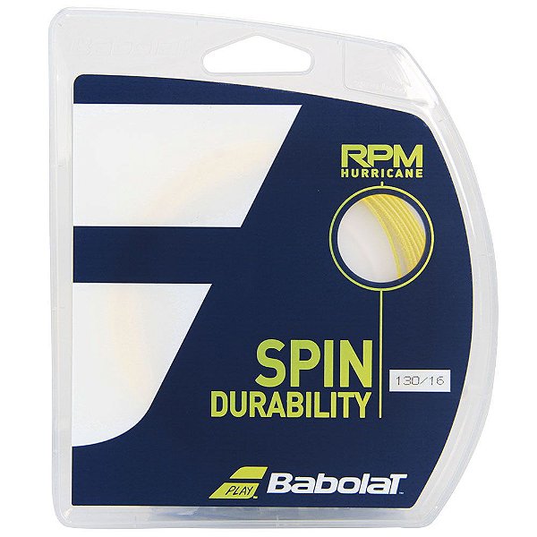 Set de Corda para Raquete de Tênis Babolat RPM Hurricane 1.30mm - Amarela