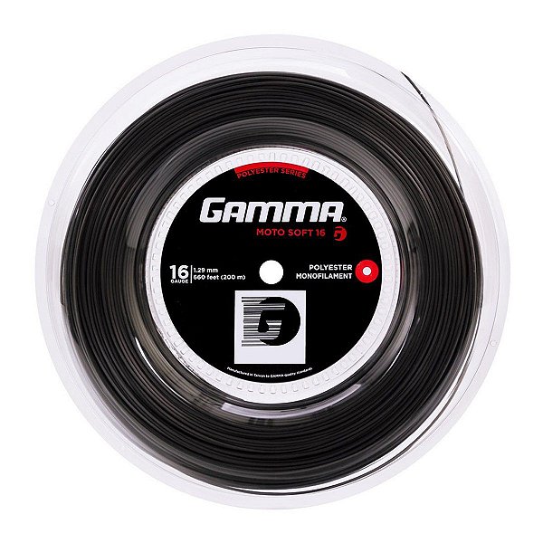 Corda para Raquete de Tênis Gamma Moto Soft 1,29mm 16L Chumbo