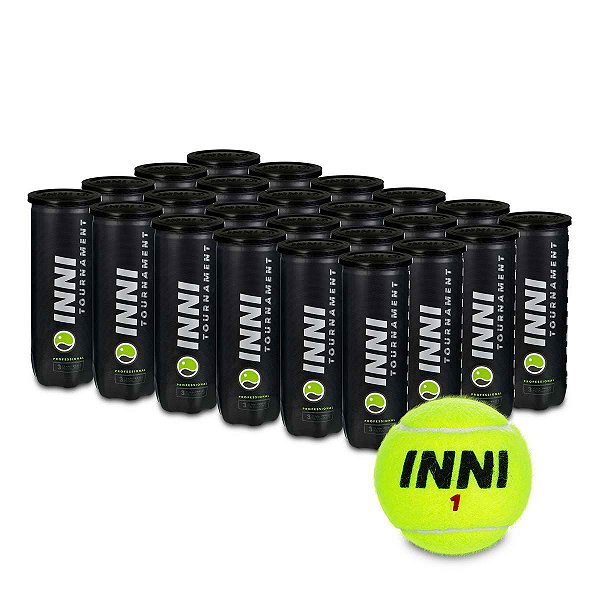 Bola de Tênis INNI Tournamente - Caixa de bola com 24 tubos