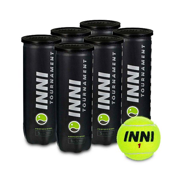 Bola de Tênis INNI Tournamente - Pack com 6 tubos