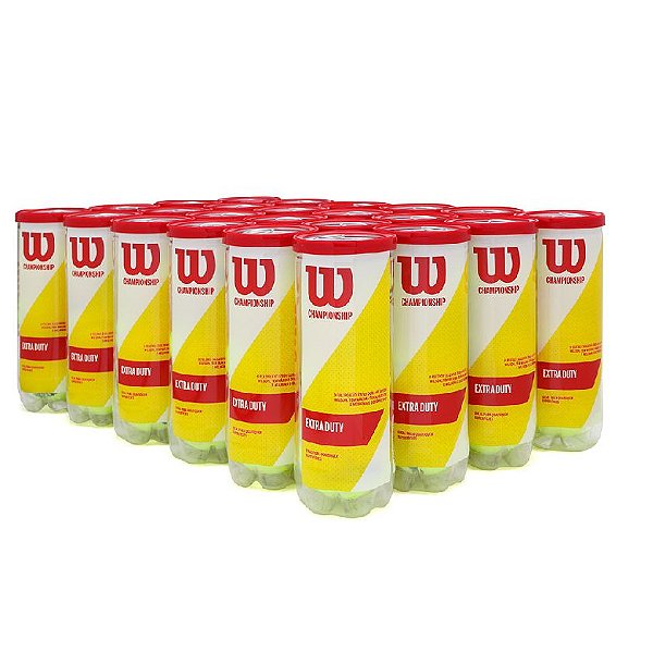 Bola de Tênis Wilson Championship Extra Duty - Caixa com 24 tubos