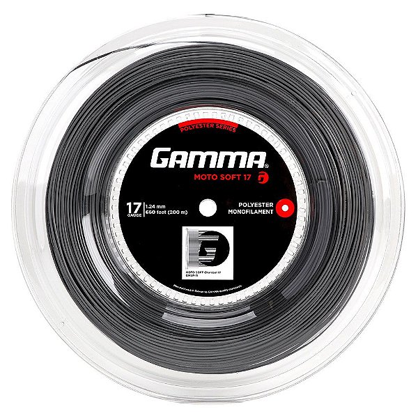 Corda para Raquete de Tênis Gamma Moto Soft 1,24mm Chumbo