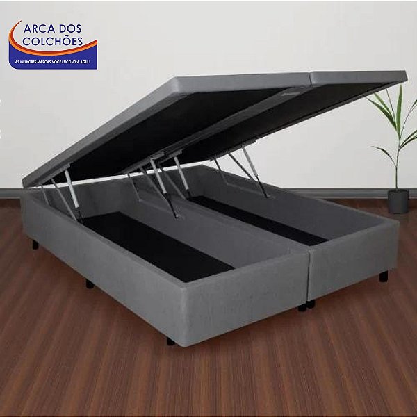 Baú King Size Bipartida com 2 Tampas trad (Lg: 1,93 Comp: 2,03 x 30cm prof.)