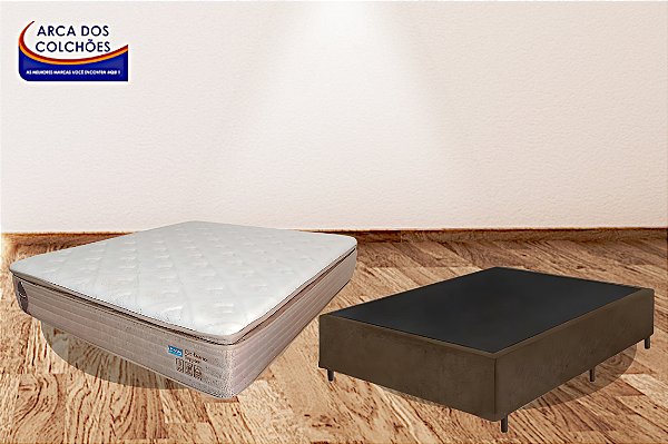Conjunto box casal 138x188 (colchão carbono support  probel + Base box Df premium