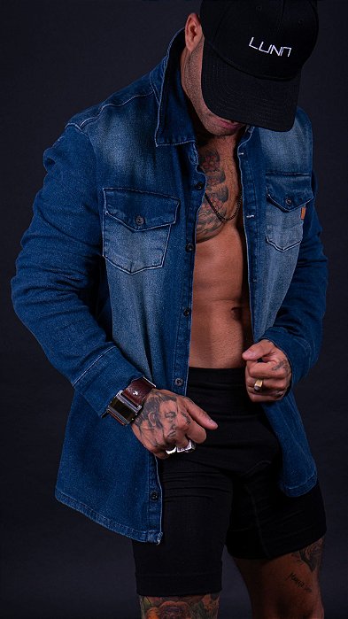 Camisão Jeans Moletom