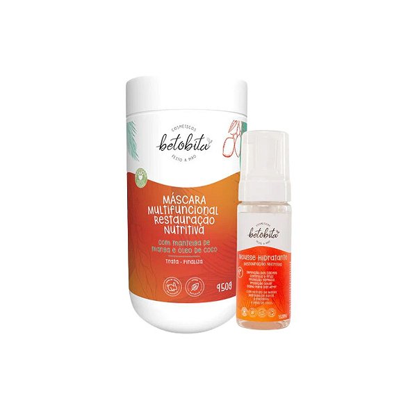 Kit Restauração Nutritiva - Máscara Multifuncional e Mousse (2 ITENS) - Betobita