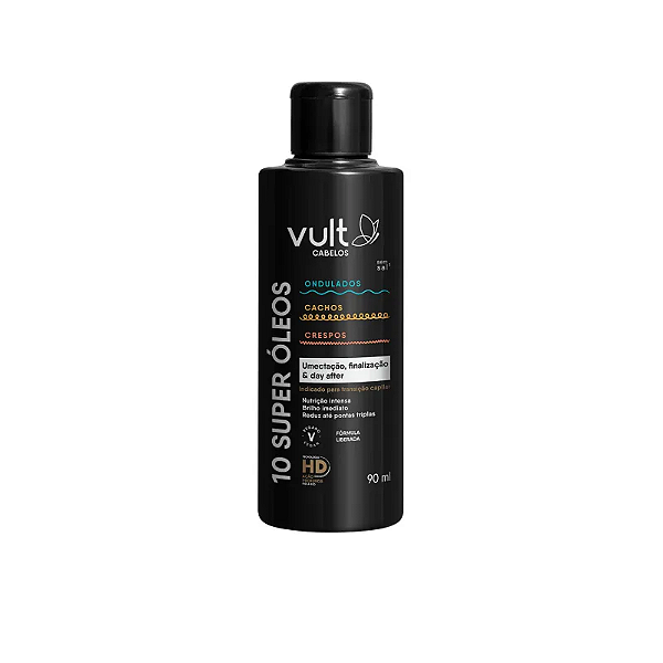 10 Super Óleos - Cabelos Ondulados, Cacheados e Crespos -  Vult - 90ml