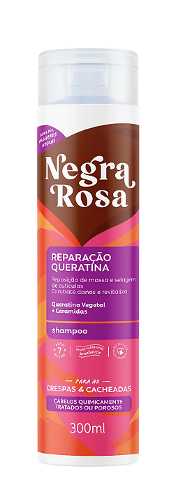 Shampoo Reparação Queratina - Negra Rosa - 300ml