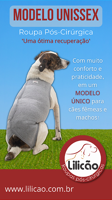 Roupa Pós-Cirúrgica para Pets - Modelo Unissex