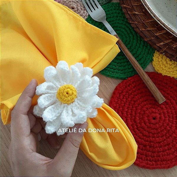 Porta guardanapo de margarida
