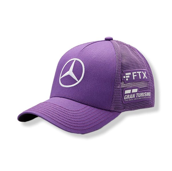 Boné Mercedes Lewis Trucker Purple - Racing Store