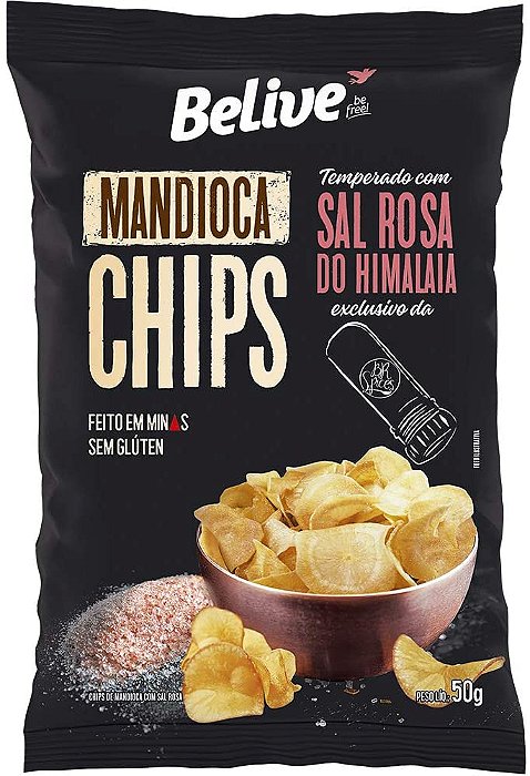 MANDIOCA CHIPS TEMPERADO COM SAL ROSA