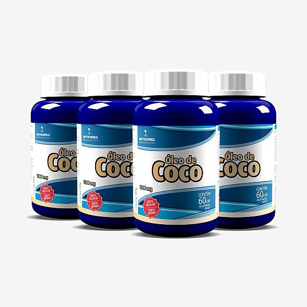 Óleo de Coco - 60 cápsulas - Kit 4 unidades