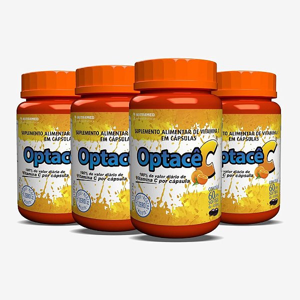 Optacê C - Vitamina C - 60 cápsulas - Kit  4 unidades