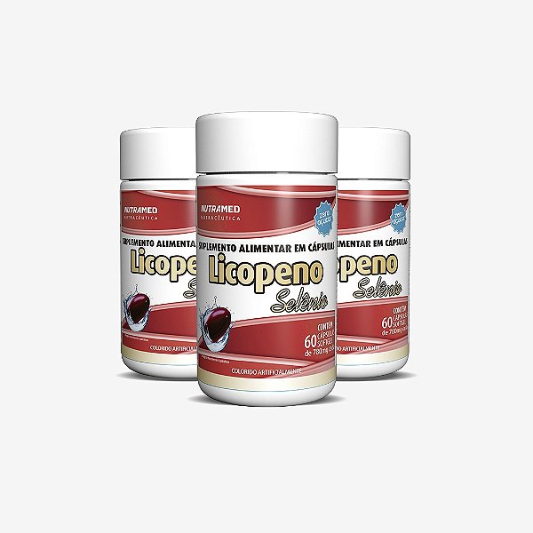 Licopeno + Selênio - 60 Cápsulas - Kit 3 unidades