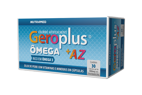 Geroplus Ômega + AZ (Ômega 3  + Vitaminas e Minerais) - 30 Cápsulas