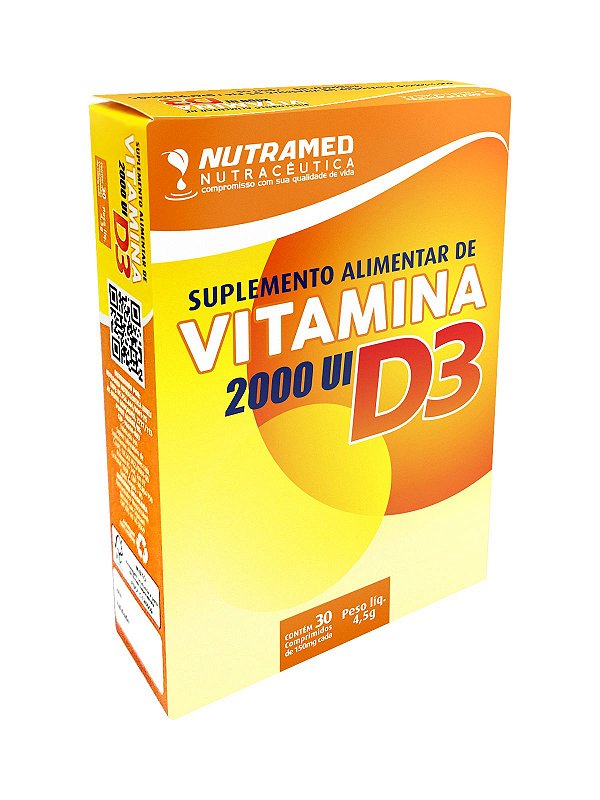 Vitamina D3 2000 UI - 30 Comprimidos