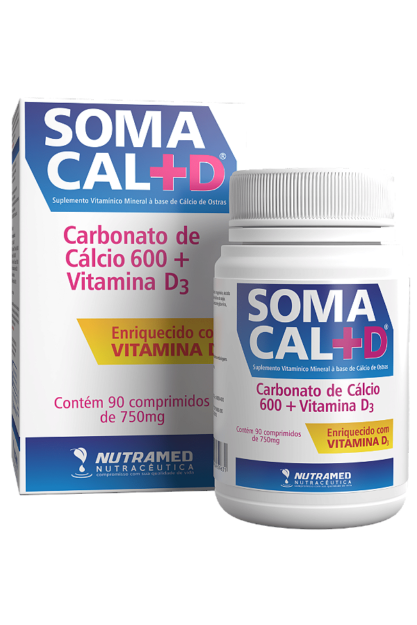 SomaCal +D (Cálcio + Vitamina D3) - 90 comprimidos