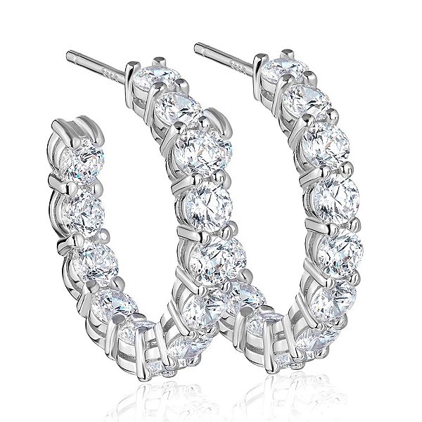 Brinco Argola em Moissanite