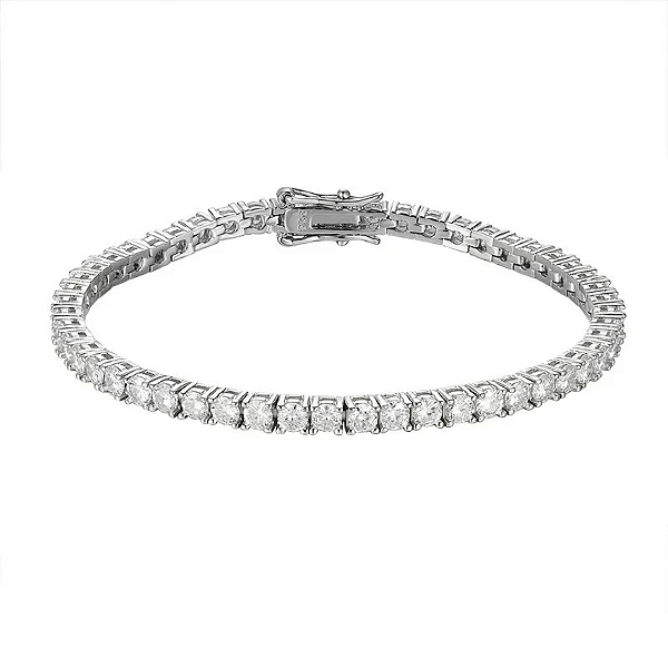 Pulseira Riviera Diamante Moissanite Lapidação Brilhante