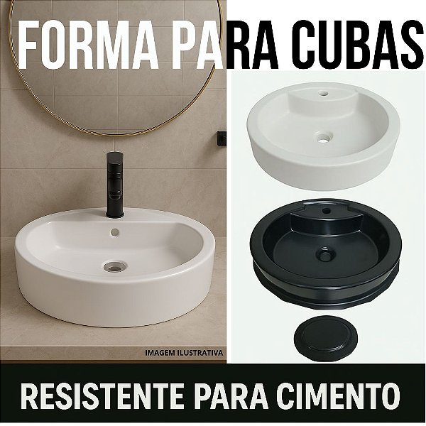 Molde / Forma Para Fabricar Cuba Banheiro - ABS-CU0008
