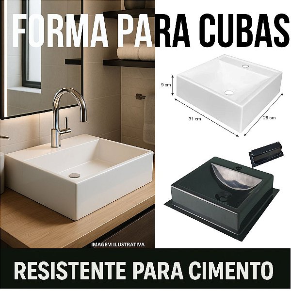 Molde / Forma Para Fabricar Cuba Banheiro - ABS-CU0004