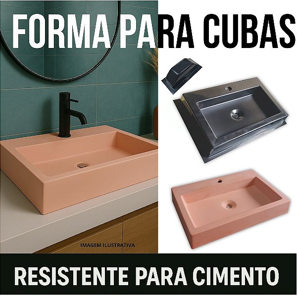 Molde / Forma Para Fabricar Cuba Banheiro - ABS-CU0007