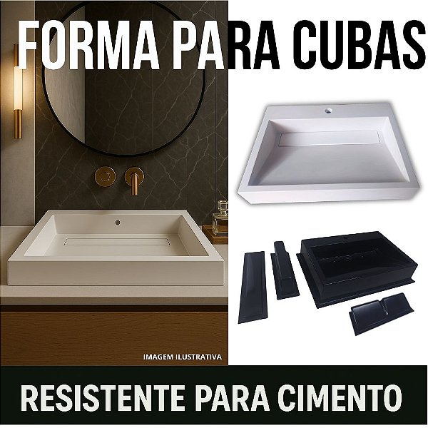 Molde / Forma Para Fabricar Cuba Banheiro - ABS-CU0020/4