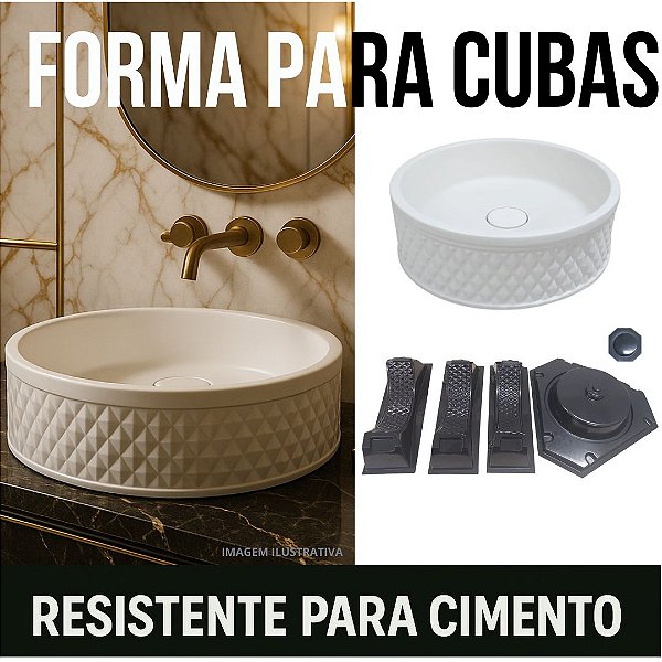 Molde / Forma Para Fabricar Cuba Banheiro - ABS-CU0021/5