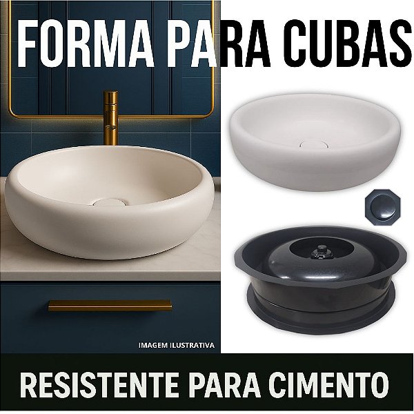 Molde / Forma Para Fabricar Cuba Banheiro - ABS-CU0019