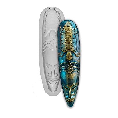 Forma Decoração Mascara Tribal Carranca POL-D0809