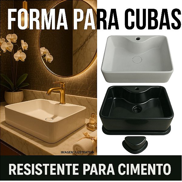 Molde / Forma Para Fabricar Cuba Banheiro - ABS-CU0026