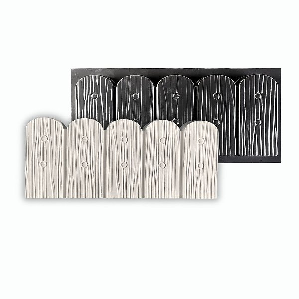 Forma Para Guia De Jardim Cerca Imitação Madeira ABS- Ce0805 21x50x4cm