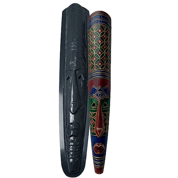 Forma Decoração Mascara Tribal Carranca POL- D0850 98x14cm