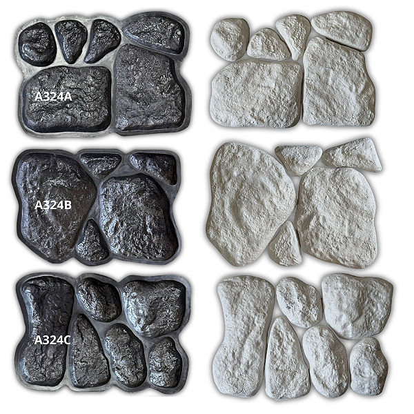 kit de 3 Formas para pedra rustica