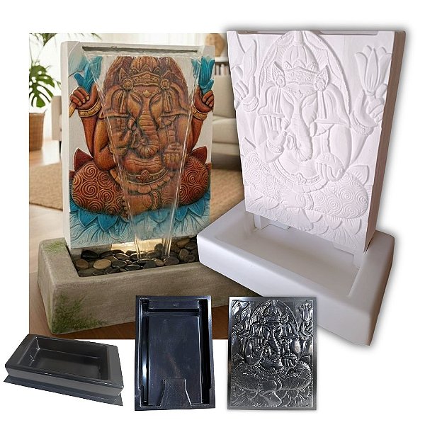 Formas Para Fabricar Fonte De Água Ganesha E Buda