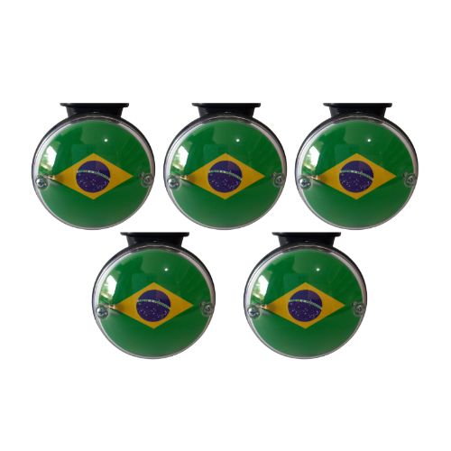 Kit 5 Lanternas Laterais Foguinho Maria Smart Brasil Base Preta Lantersul