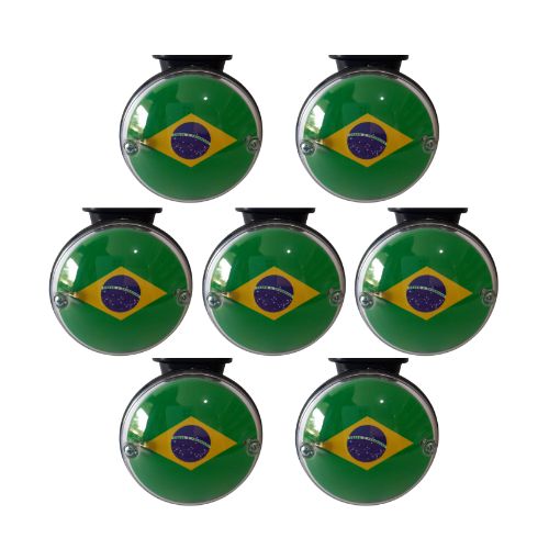 Kit 7 Lanternas Laterais Foguinho Maria Smart Brasil Base Preta Lantersul