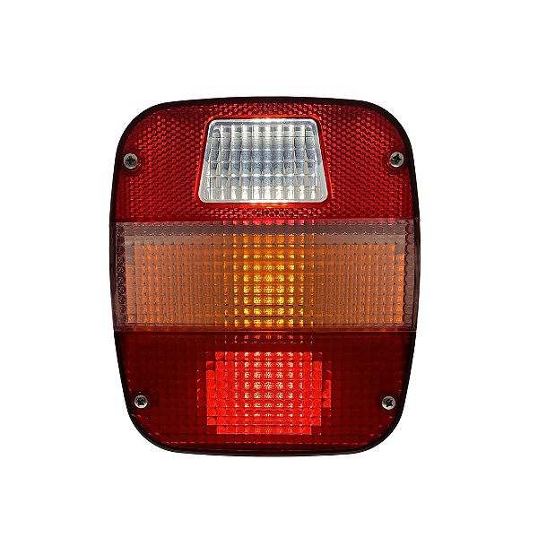 Lanterna Traseira LED 12V Ford Volks Cristal Lado Esquerdo Com Vigia Branco Lantersul