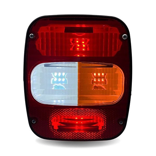 Lanterna Traseira LED Ford Volks Euro 5 Lado Direito Sem Vigia Branco 24V Lantersul