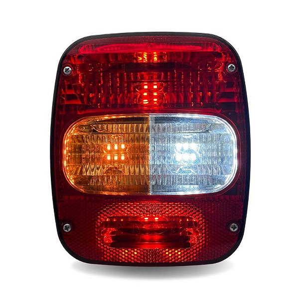 Lanterna Traseira LED Ford Volks Euro 5 Lado Esquerdo Com Vigia Metalizado 24V Lantersul