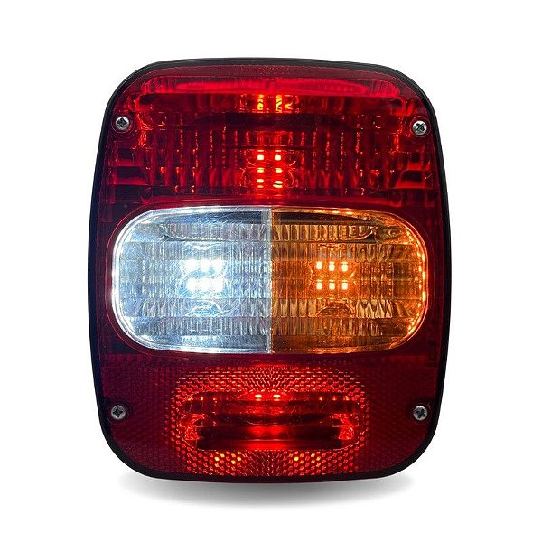 Lanterna Traseira LED Ford Volks Euro 5 Lado Direito Sem Vigia Metalizado 24V Lantersul